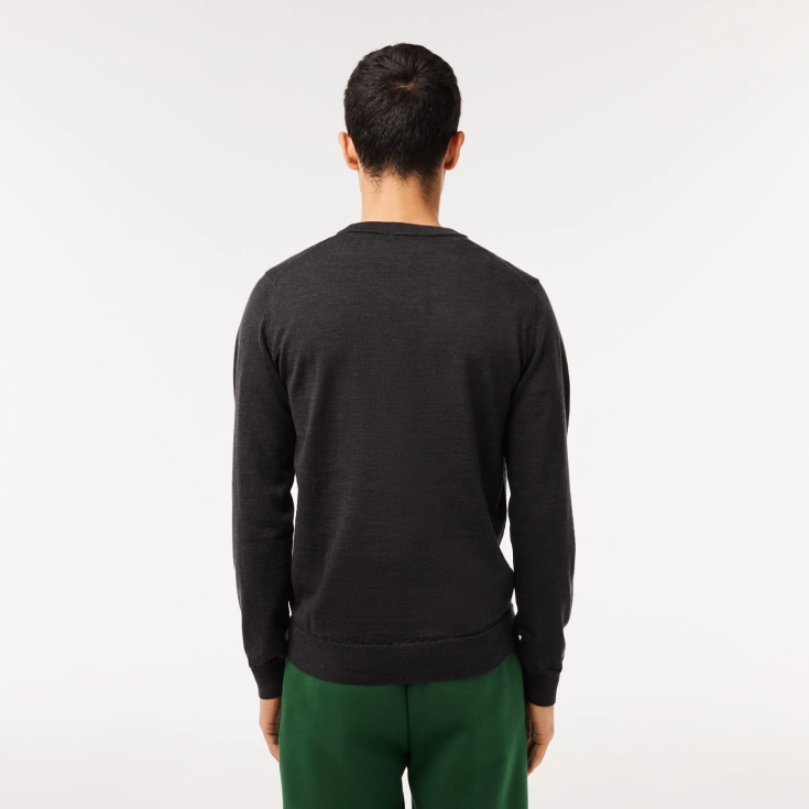 Мужской свитер Lacoste из шерсти мериноса Мужской свитер Lacoste из шерсти мериноса