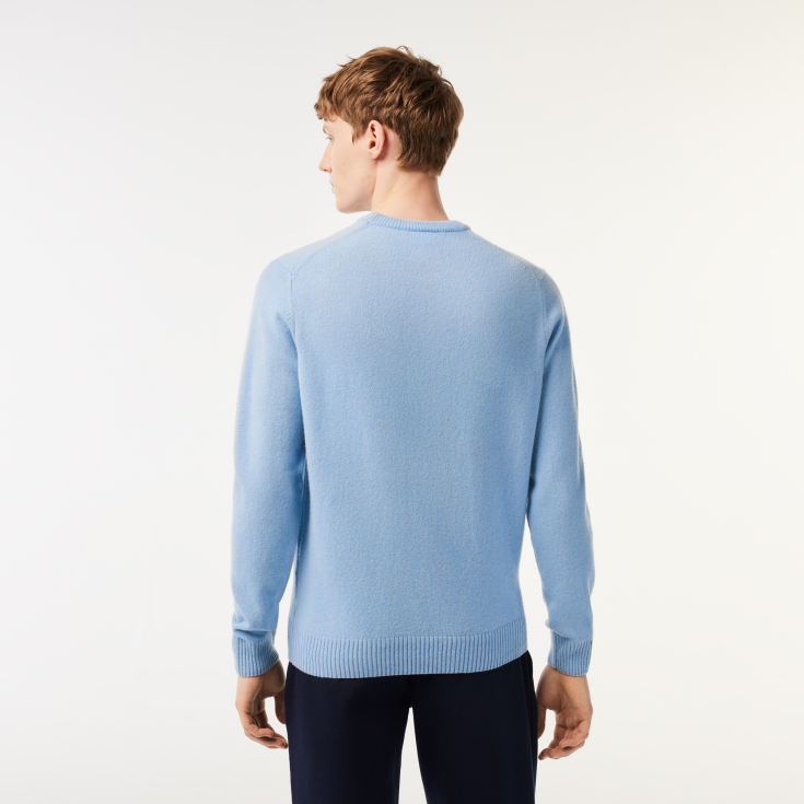 Мужской шерстяной свитер Lacoste с круглым вырезом Мужской шерстяной свитер Lacoste с круглым вырезом