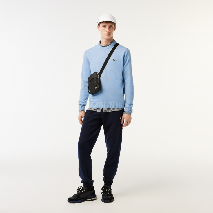 Мужской шерстяной свитер Lacoste с круглым вырезом Мужской шерстяной свитер Lacoste с круглым вырезом