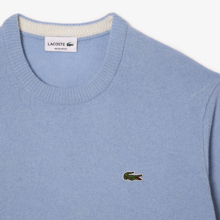 Мужской шерстяной свитер Lacoste с круглым вырезом Мужской шерстяной свитер Lacoste с круглым вырезом