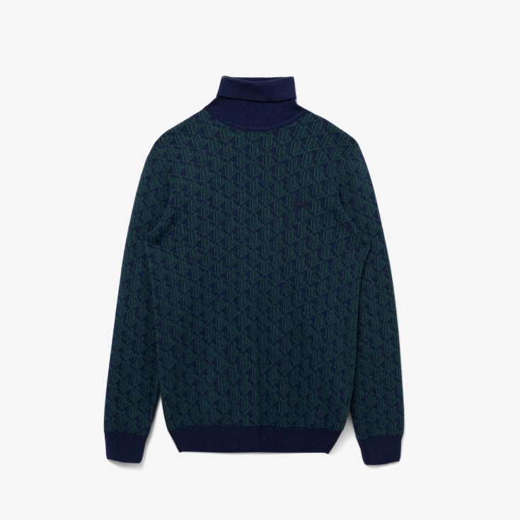Мужской свитер Lacoste Contrast Collar Monogram Мужской свитер Lacoste Contrast Collar Monogram