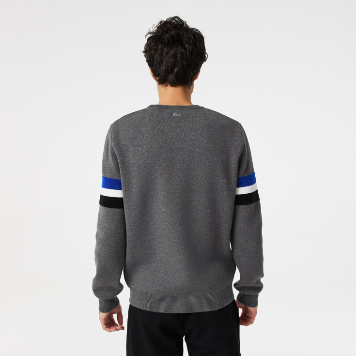 Мужской свитер Lacoste из смеси хлопка и вискозы Мужской свитер Lacoste из смеси хлопка и вискозы