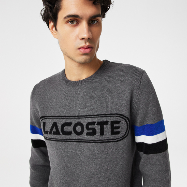 Мужской свитер Lacoste из смеси хлопка и вискозы Мужской свитер Lacoste из смеси хлопка и вискозы