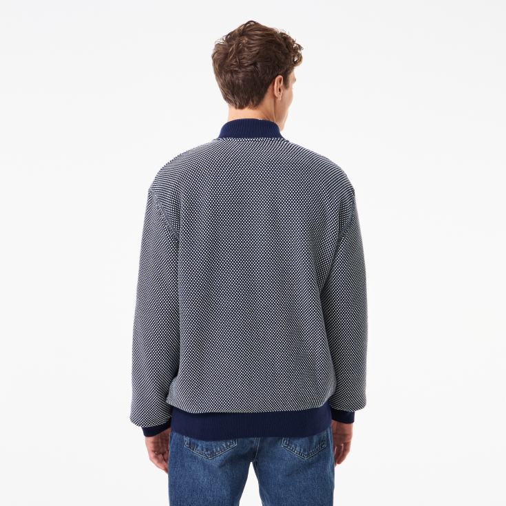 Мужской хлопковый кардиган Lacoste на молнии Мужской хлопковый кардиган Lacoste на молнии