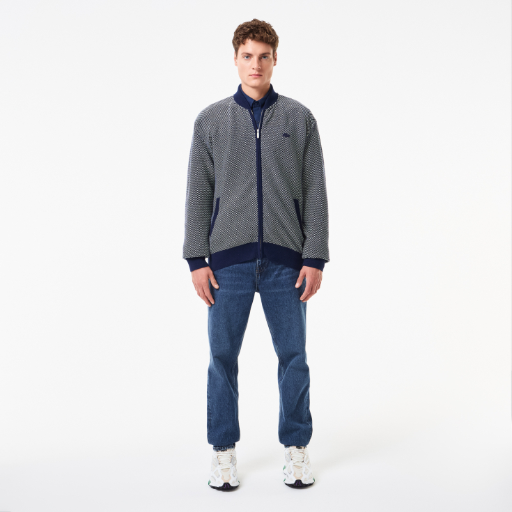 Мужской хлопковый кардиган Lacoste на молнии Мужской хлопковый кардиган Lacoste на молнии