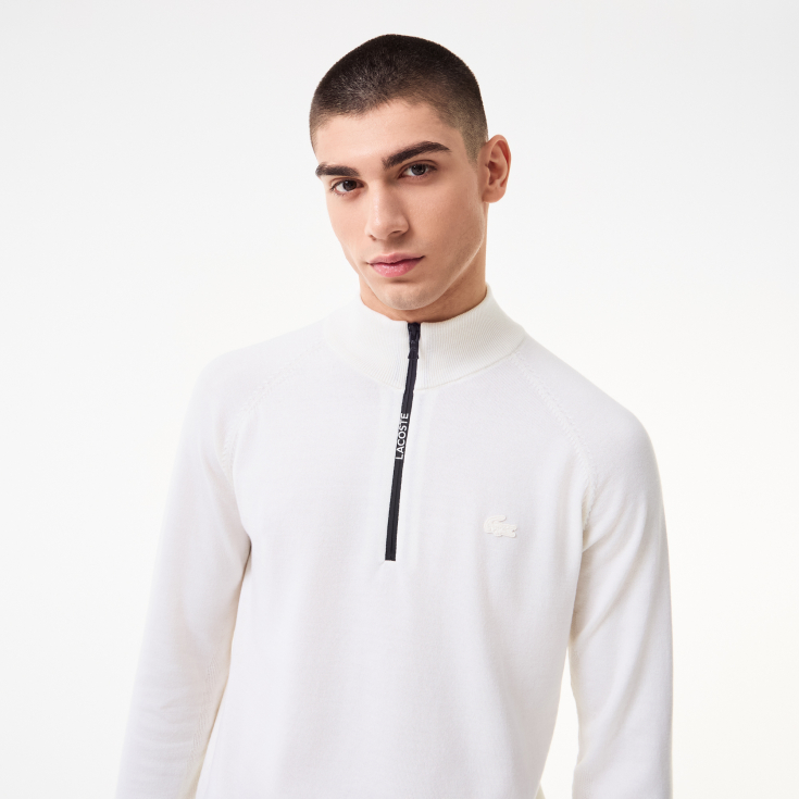 Мужской свитер Lacoste Regular Fit из смеси шерсти и хлопка Мужской свитер Lacoste Regular Fit из смеси шерсти и хлопка