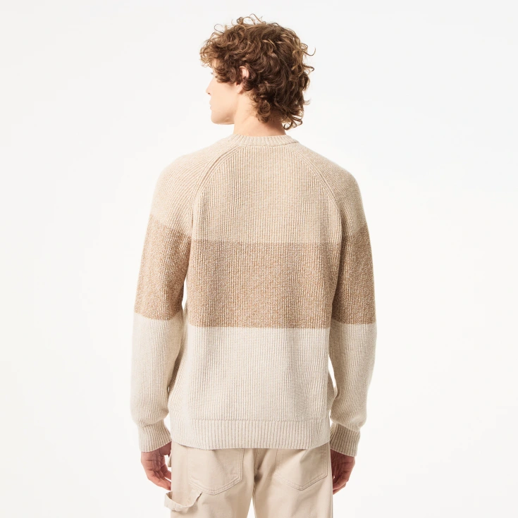 Мужской шерстяной свитер Lacoste в полоску Мужской шерстяной свитер Lacoste в полоску