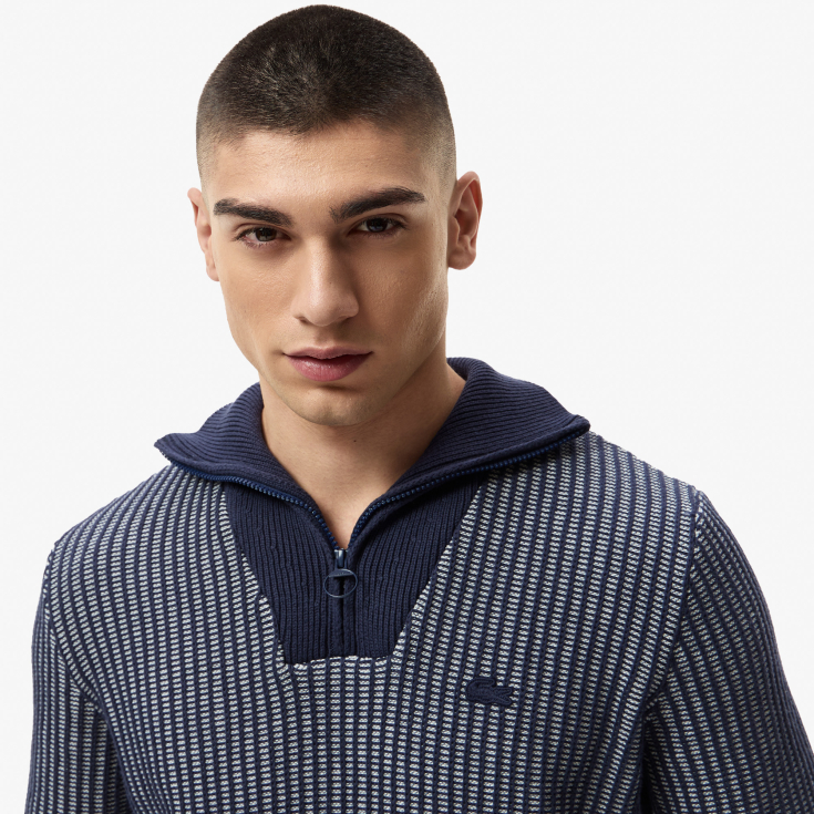 Мужской свитер Lacoste с высоким воротом на молнии CLASSIC FIT Мужской свитер Lacoste с высоким воротом на молнии CLASSIC FIT