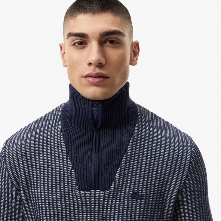 Мужской свитер Lacoste с высоким воротом на молнии CLASSIC FIT Мужской свитер Lacoste с высоким воротом на молнии CLASSIC FIT