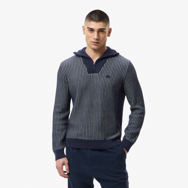Мужской свитер Lacoste с высоким воротом на молнии CLASSIC FIT Мужской свитер Lacoste с высоким воротом на молнии CLASSIC FIT