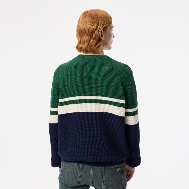Мужской свитер Lacoste в полоску CLASSIC FIT Мужской свитер Lacoste в полоску CLASSIC FIT