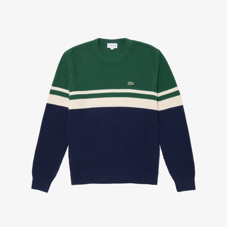 Мужской свитер Lacoste в полоску CLASSIC FIT Мужской свитер Lacoste в полоску CLASSIC FIT