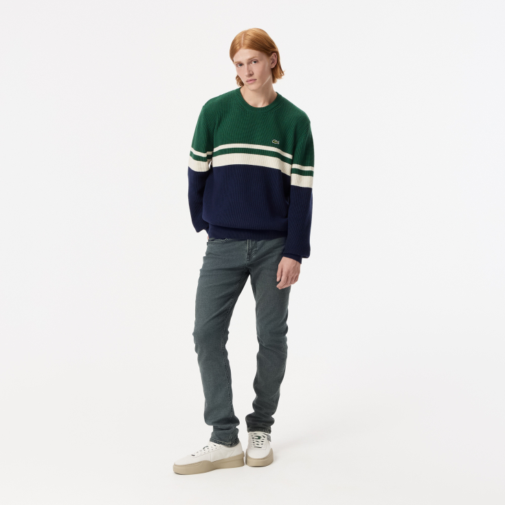 Мужской свитер Lacoste в полоску CLASSIC FIT Мужской свитер Lacoste в полоску CLASSIC FIT