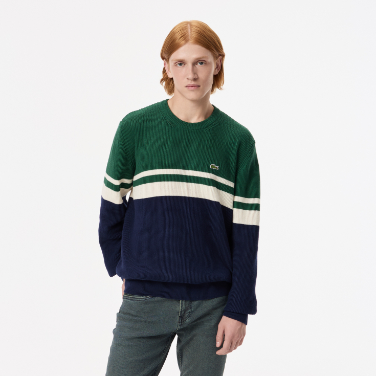 Мужской свитер Lacoste в полоску CLASSIC FIT Мужской свитер Lacoste в полоску CLASSIC FIT