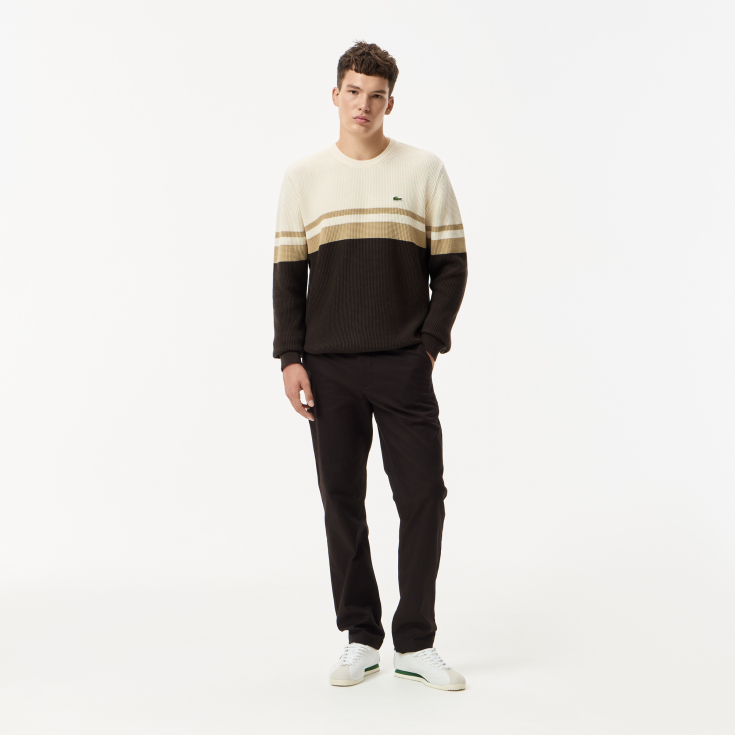 Мужской свитер Lacoste в полоску CLASSIC FIT Мужской свитер Lacoste в полоску CLASSIC FIT