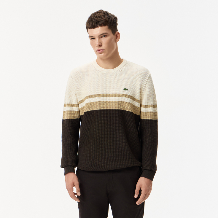 Мужской свитер Lacoste в полоску CLASSIC FIT Мужской свитер Lacoste в полоску CLASSIC FIT