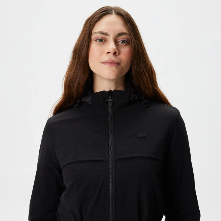 Женская утеплённая куртка-парка Lacoste с эластичным поясом Женская утеплённая куртка-парка Lacoste с эластичным поясом