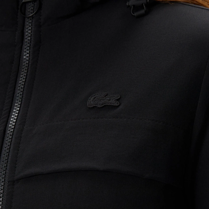 Женская утеплённая куртка-парка Lacoste с эластичным поясом Женская утеплённая куртка-парка Lacoste с эластичным поясом