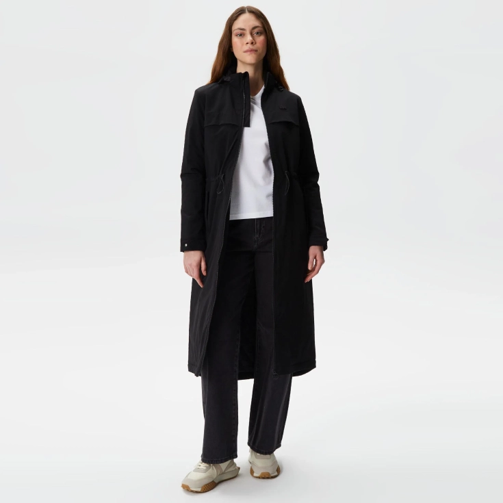 Женская утеплённая куртка-парка Lacoste с эластичным поясом Женская утеплённая куртка-парка Lacoste с эластичным поясом