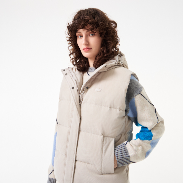 Женский утеплённый жилет Lacoste с вельветом Женский утеплённый жилет Lacoste с вельветом