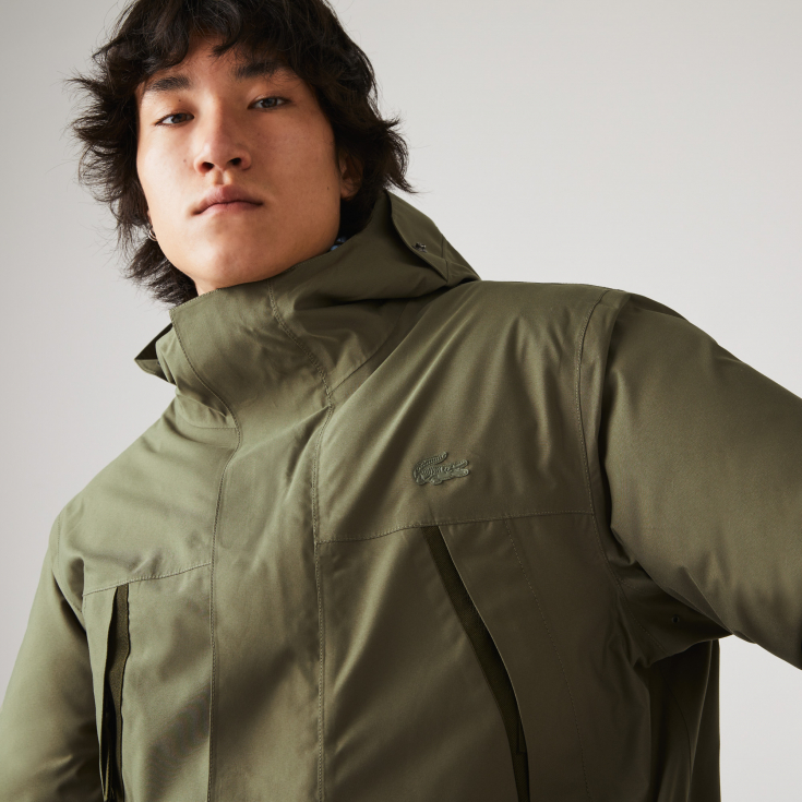 Мужская короткая парка Lacoste с мехом Мужская короткая парка Lacoste с мехом