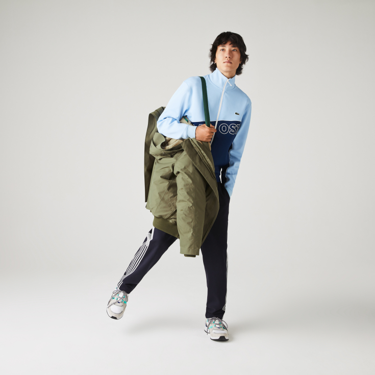 Мужская короткая парка Lacoste с мехом Мужская короткая парка Lacoste с мехом