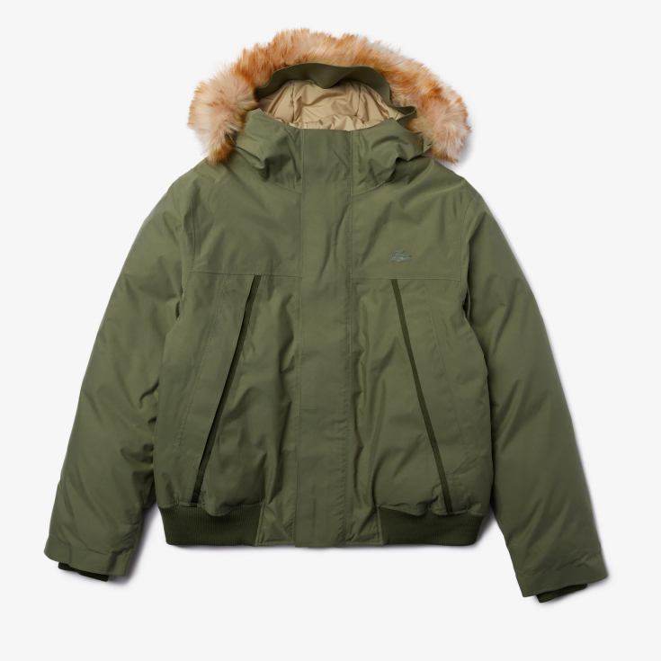 Мужская короткая парка Lacoste с мехом Мужская короткая парка Lacoste с мехом