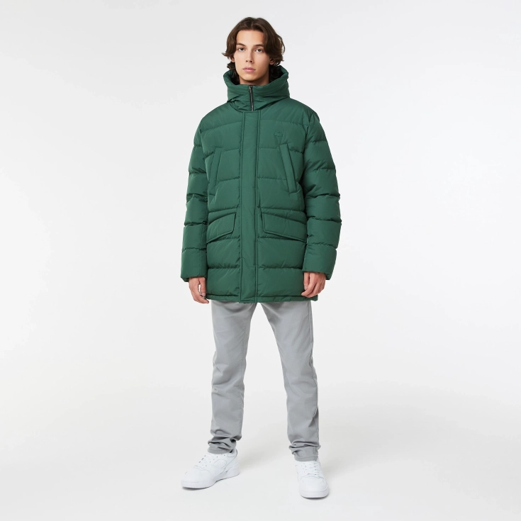 Мужская удлинённая куртка Lacoste с капюшоном Мужская удлинённая куртка Lacoste с капюшоном