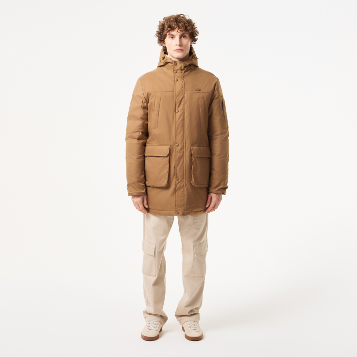 Мужская утеплённая парка Lacoste с капюшоном Мужская утеплённая парка Lacoste с капюшоном