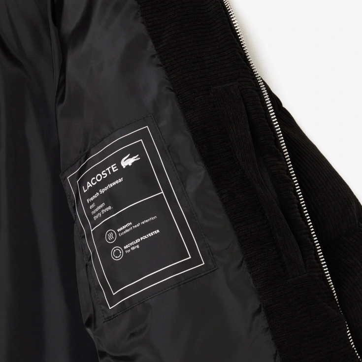 Мужская вельветовая куртка-пуховик Lacoste Мужская вельветовая куртка-пуховик Lacoste