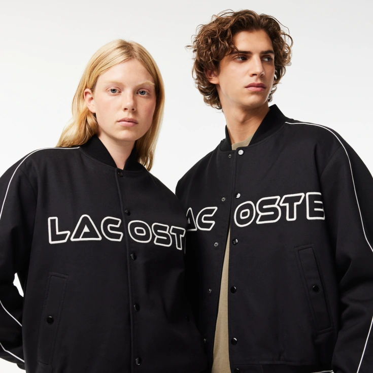 Куртка-бомбер из хлопкового твила Lacoste Unisex с вышивкой Куртка-бомбер из хлопкового твила Lacoste Unisex с вышивкой
