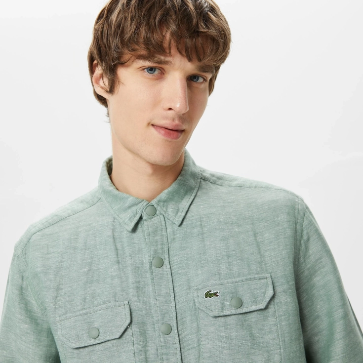 Мужская рубашка Lacoste из хлопка Мужская рубашка Lacoste из хлопка
