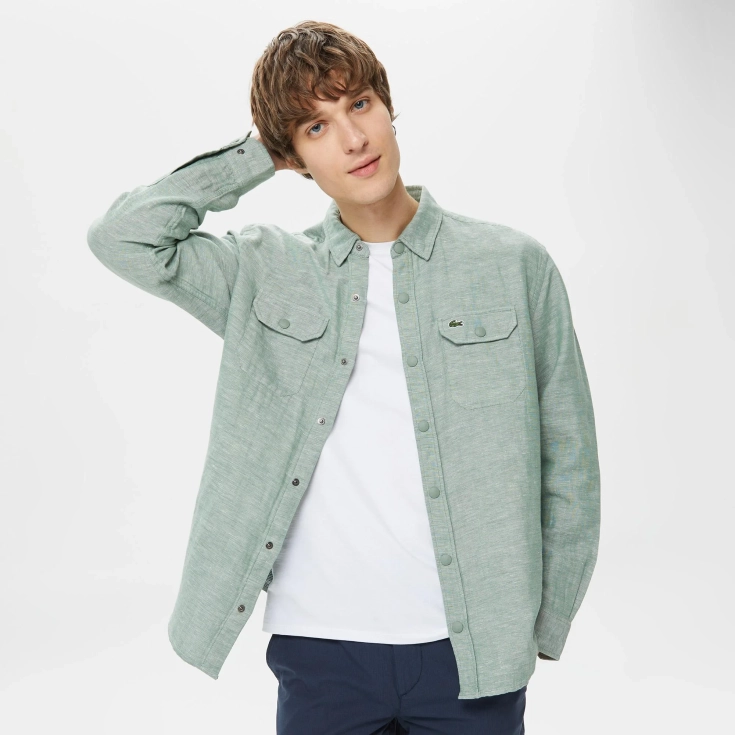 Мужская рубашка Lacoste из хлопка Мужская рубашка Lacoste из хлопка