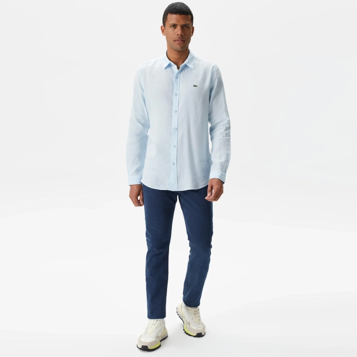 Мужская рубашка Lacoste из смеси льна Мужская рубашка Lacoste из смеси льна