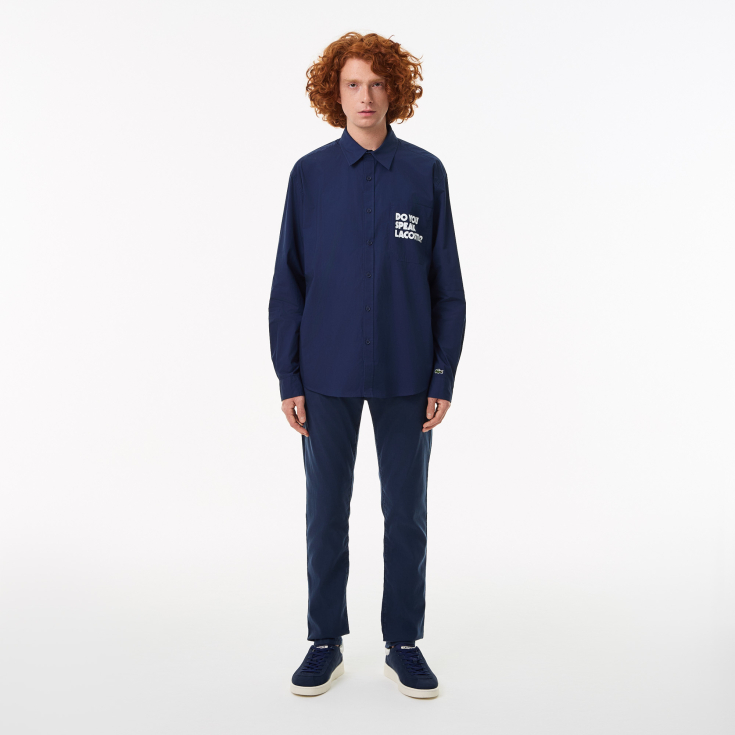 Мужская рубашка Lacoste Loose Fit с принтом Мужская рубашка Lacoste Loose Fit с принтом