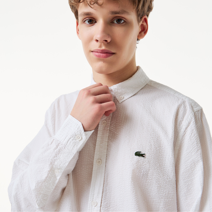 Мужская хлопковая рубашка Lacoste Мужская хлопковая рубашка Lacoste