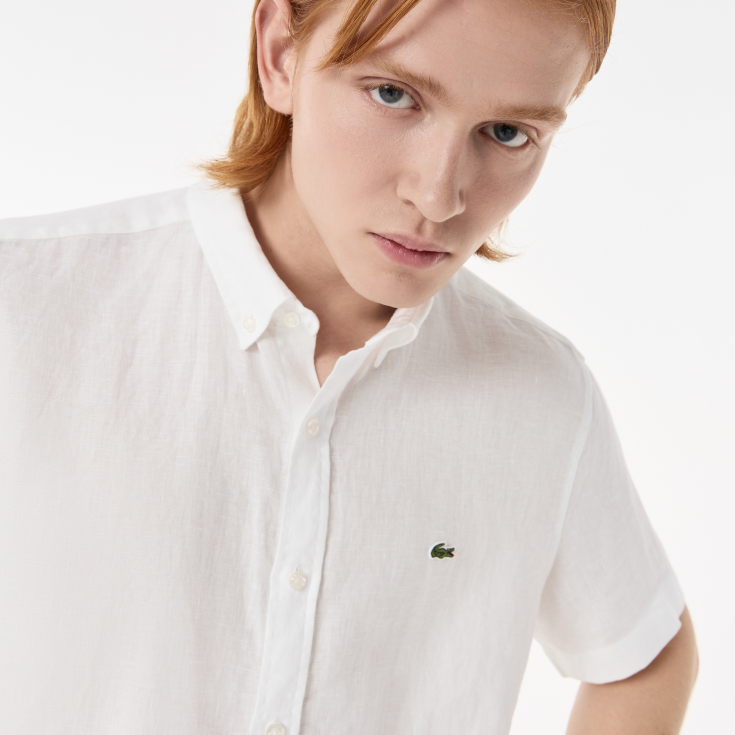 Мужская льнаная рубашка Lacoste Мужская льнаная рубашка Lacoste