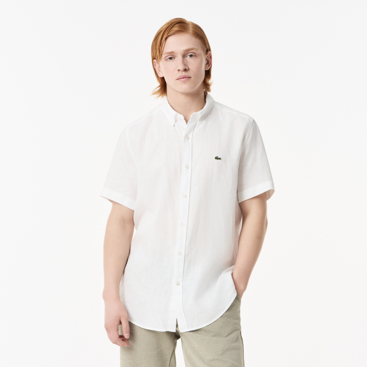 Мужская льнаная рубашка Lacoste Мужская льнаная рубашка Lacoste