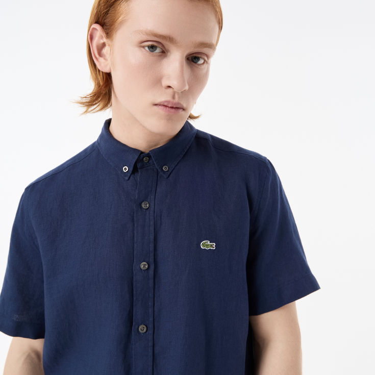 Мужская льнаная рубашка Lacoste Мужская льнаная рубашка Lacoste
