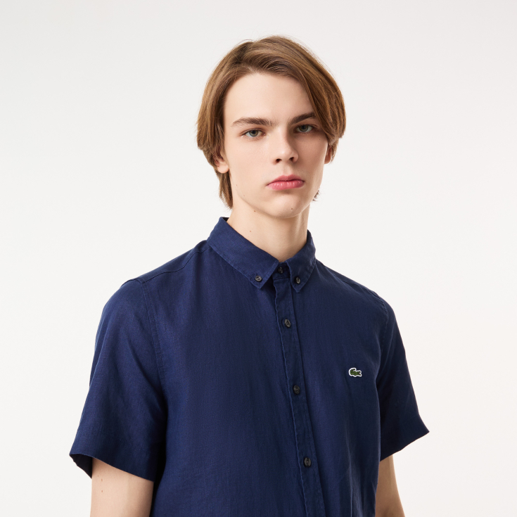 Мужская льнаная рубашка Lacoste Мужская льнаная рубашка Lacoste