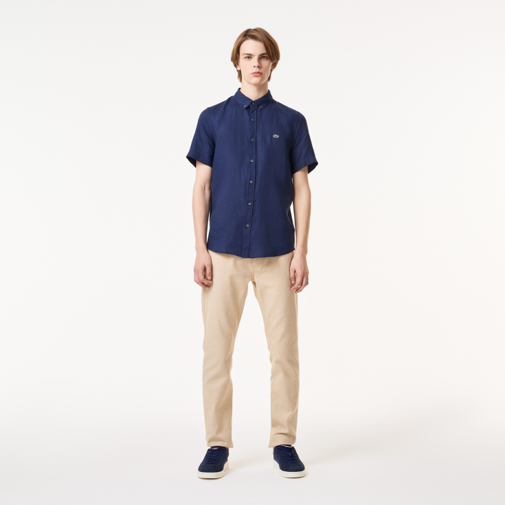 Мужская льнаная рубашка Lacoste Мужская льнаная рубашка Lacoste