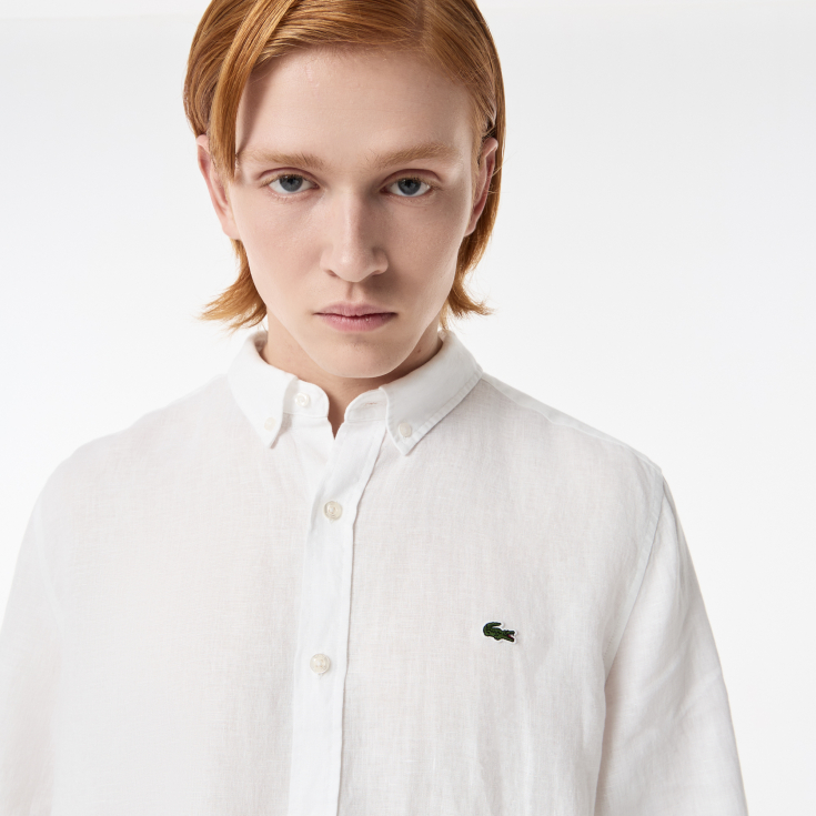 Мужская льнаная рубашка Lacoste Мужская льнаная рубашка Lacoste