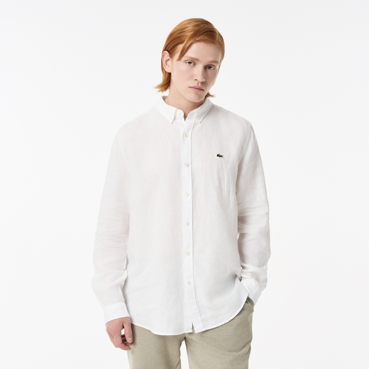 Мужская льнаная рубашка Lacoste Мужская льнаная рубашка Lacoste