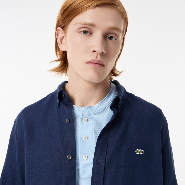 Мужская льнаная рубашка Lacoste Мужская льнаная рубашка Lacoste