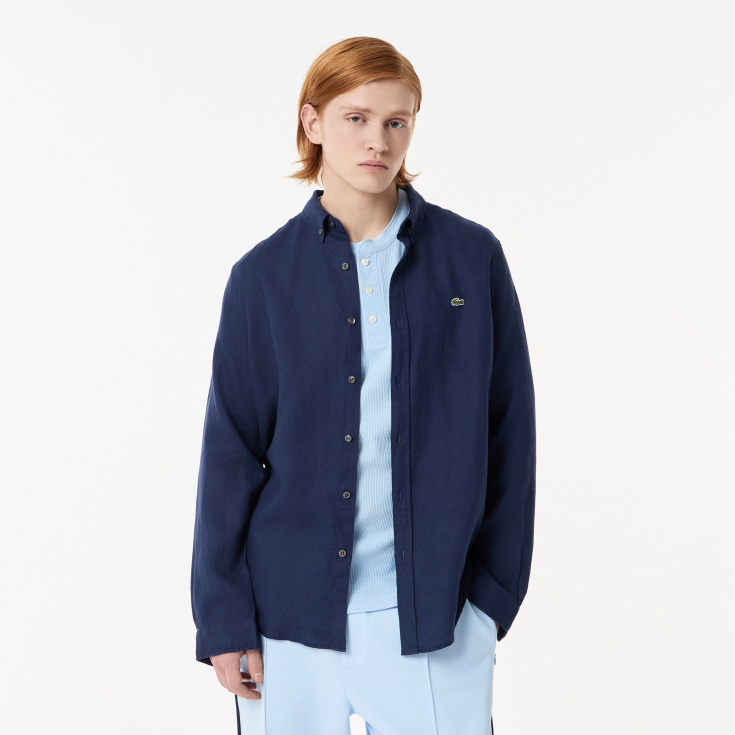 Мужская льнаная рубашка Lacoste Мужская льнаная рубашка Lacoste