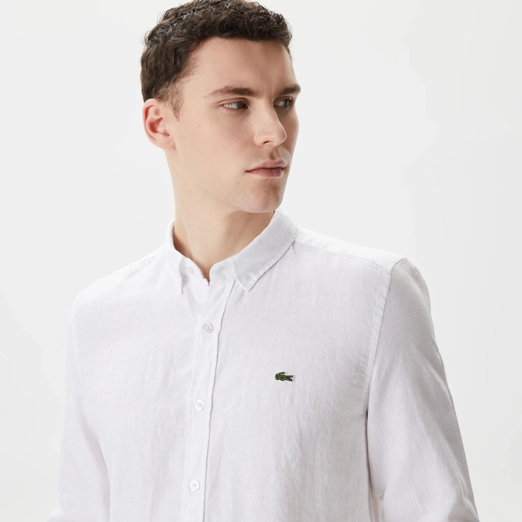 Мужская льнаная рубашка Lacoste Мужская льнаная рубашка Lacoste