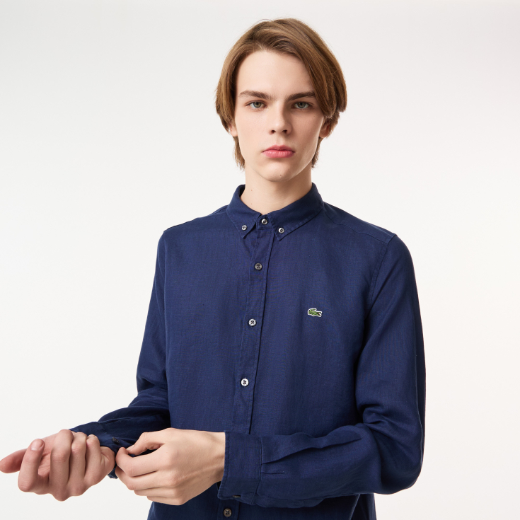 Мужская льнаная рубашка Lacoste Мужская льнаная рубашка Lacoste