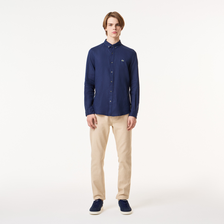 Мужская льнаная рубашка Lacoste Мужская льнаная рубашка Lacoste