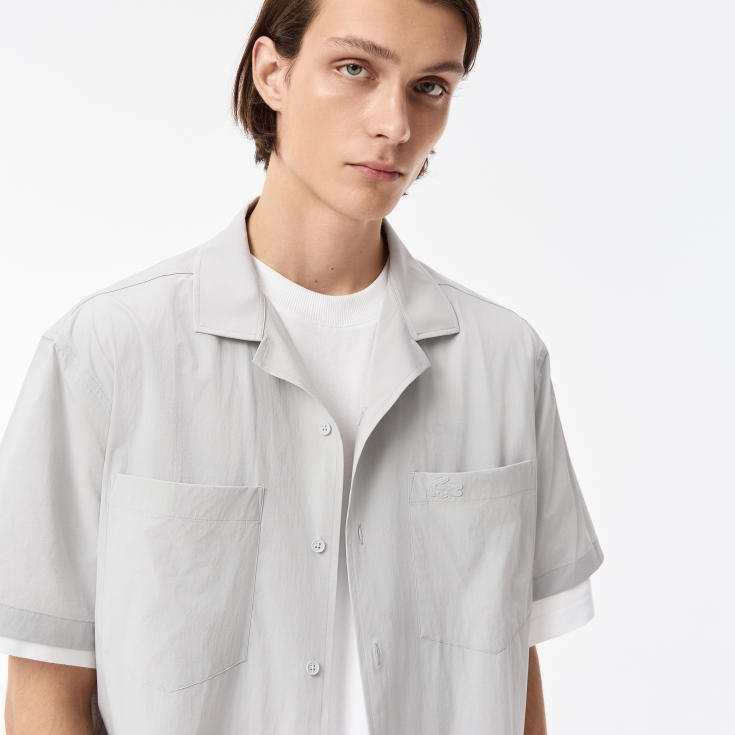 Мужская рубашка Lacoste loose Fit с коротким рукавом Мужская рубашка Lacoste loose Fit с коротким рукавом