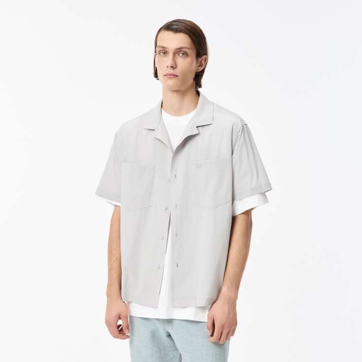 Мужская рубашка Lacoste loose Fit с коротким рукавом Мужская рубашка Lacoste loose Fit с коротким рукавом